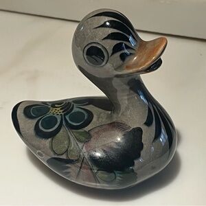 Tonala Mexico Ceramic Duck Figurine